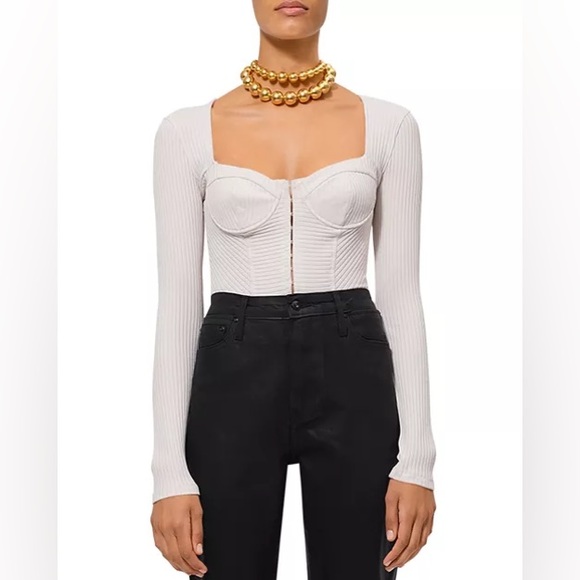 Jonathan Simkhai Zoella Top in Ceramic NEW - Picture 9 of 15